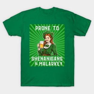 Shenanigans & Malarkey St Patrick's Day Red Head Leprechaun T-Shirt